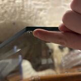 Roche Bobois table in glass and bamboo from the 1970s.