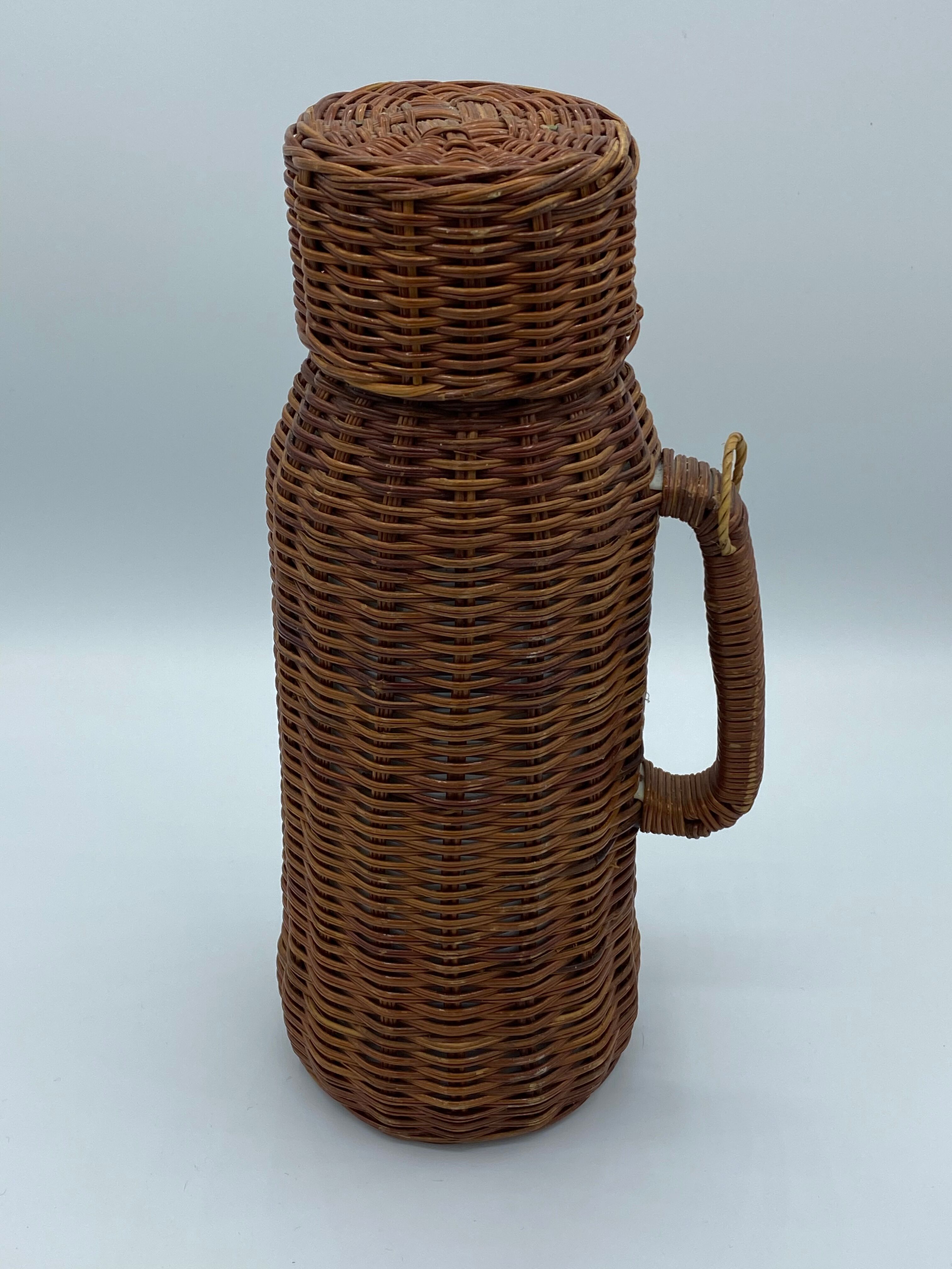 Vintage rattan thermos