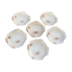 6 flat plates fish in beige ceramic Salins les bains