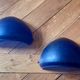 Sconces, signed, in satin blue glass paste from the 1930s