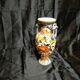 Gien earthenware vase with peony decoration