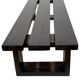 Minimalist vintage sofa design in wengé wood solid slatted bench
