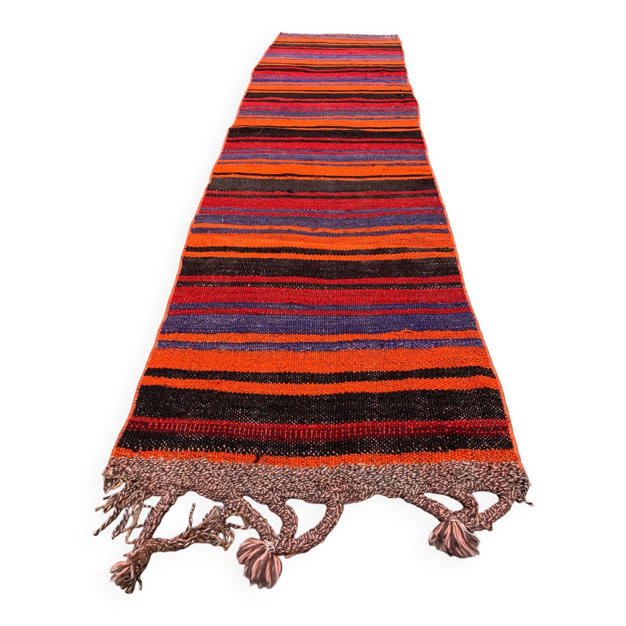 Old Turkish narrow Kilim Runner 215x52 cm shabby chic, vintage kelim