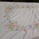White oval tablecloth large format floral 255X170
