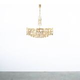 Exceptional 7-light chandelier - high-end Palwa - Gold-plated brass f