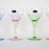 Set of dessert bowls, Italian design, 1970s, manufactured by Luigi Bormioli