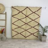 Handcrafted Moroccan Berber carpet 180 x 154 CM
