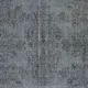 Vintage Wool Area Rug Overdyed in Gray for Modern Interiors. Handmade in Turkey