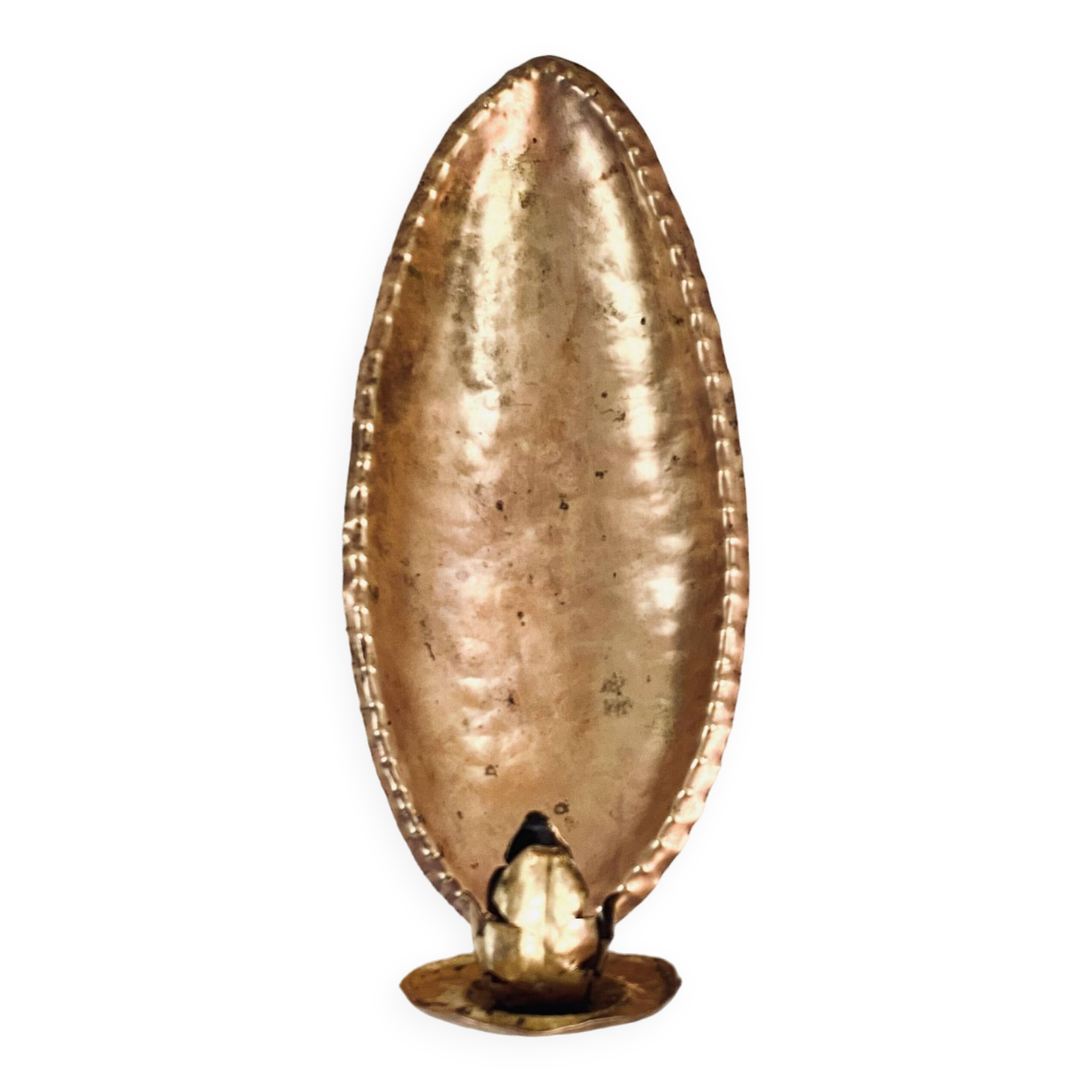 Reflector wall candle holder, brass