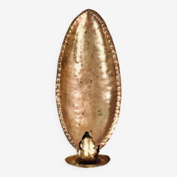 Reflector wall candle holder, brass