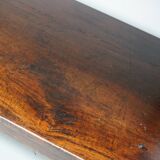 Table d'appoint rustique de style colonial néerlandais antique en teck/chêne