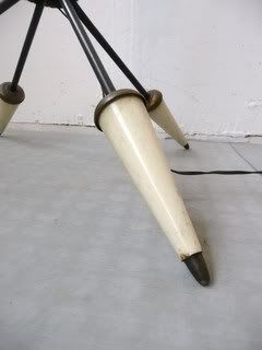 Floor lamp quafripode rope and plastic 50s vintage rockabilly floor lamp