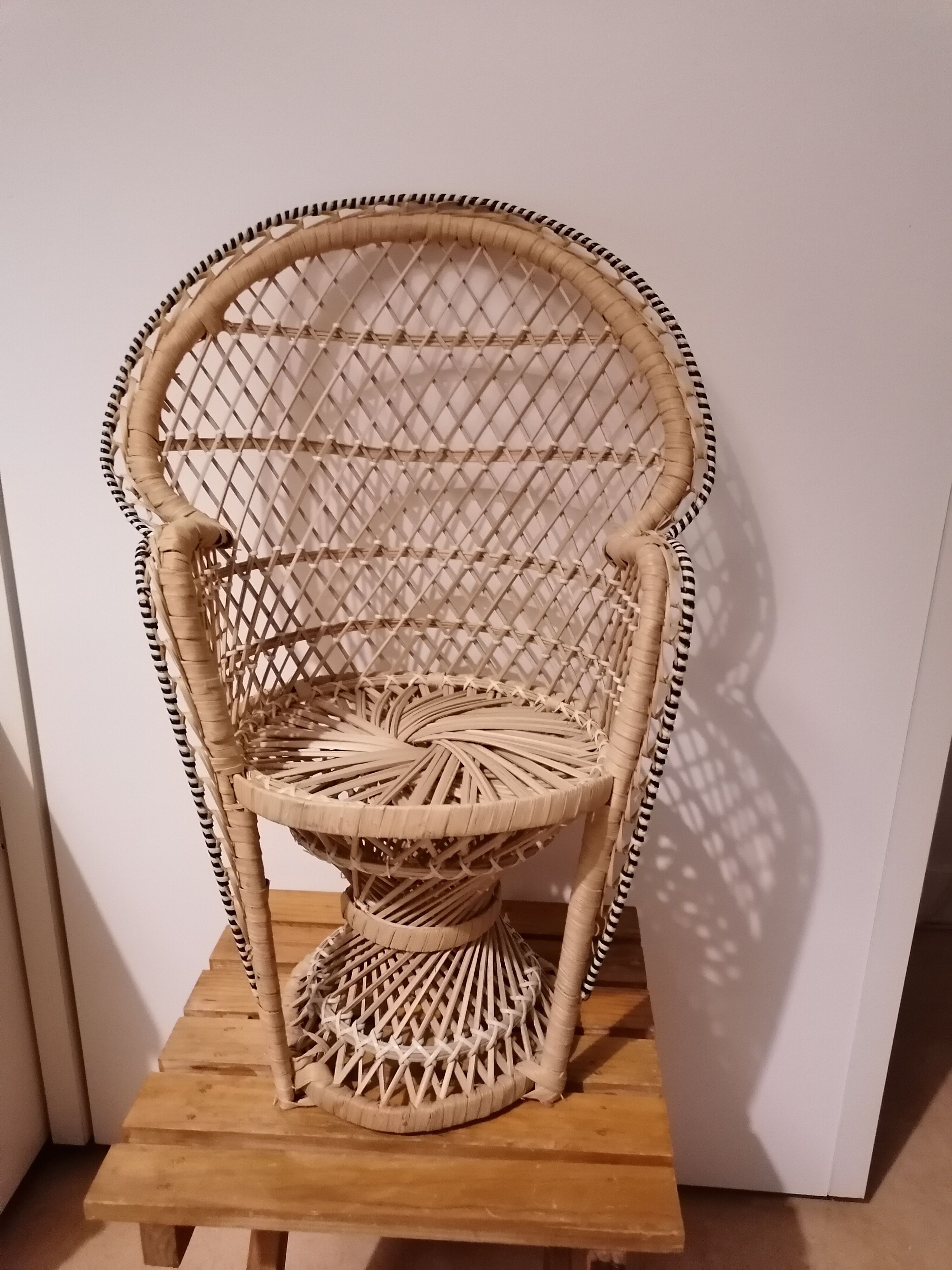 Mini armchair Emmanuelle in rattan