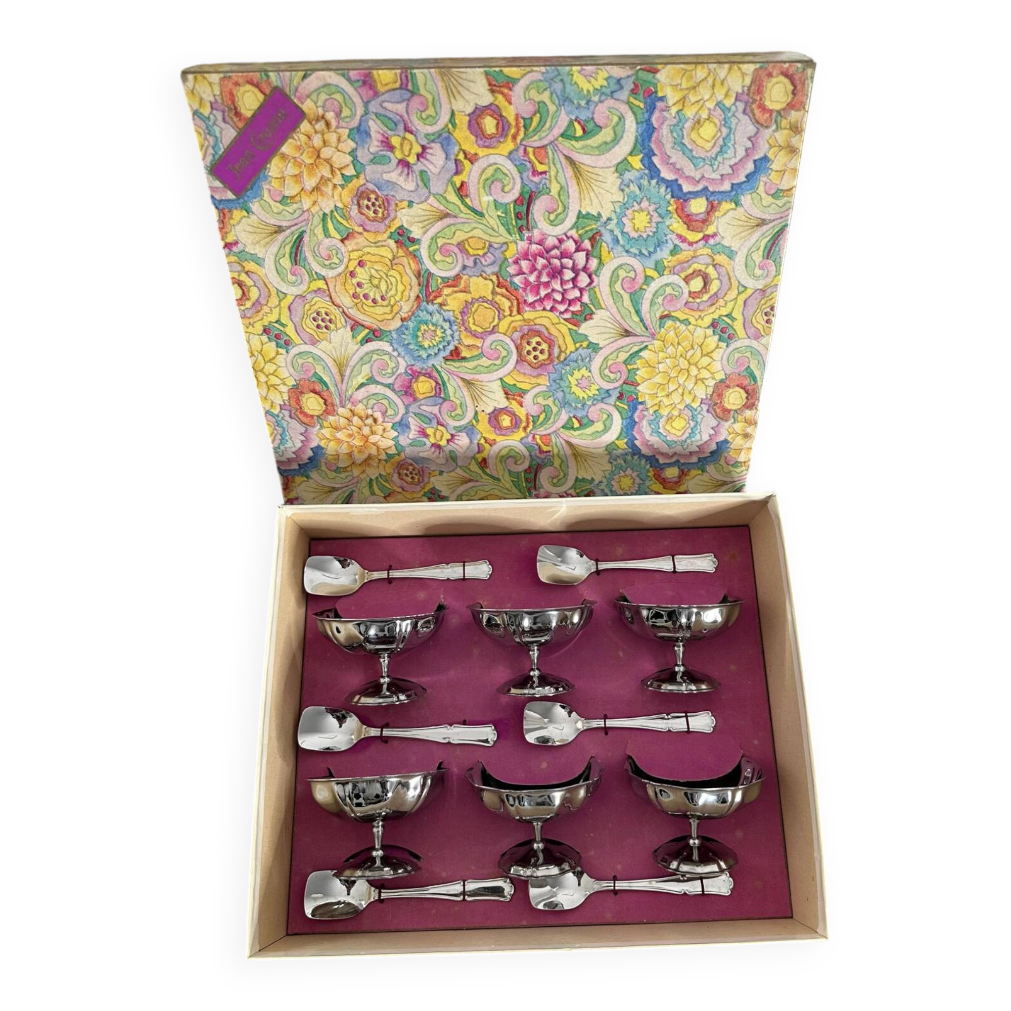 Jean Couzon 12-piece stainless steel ice cream service