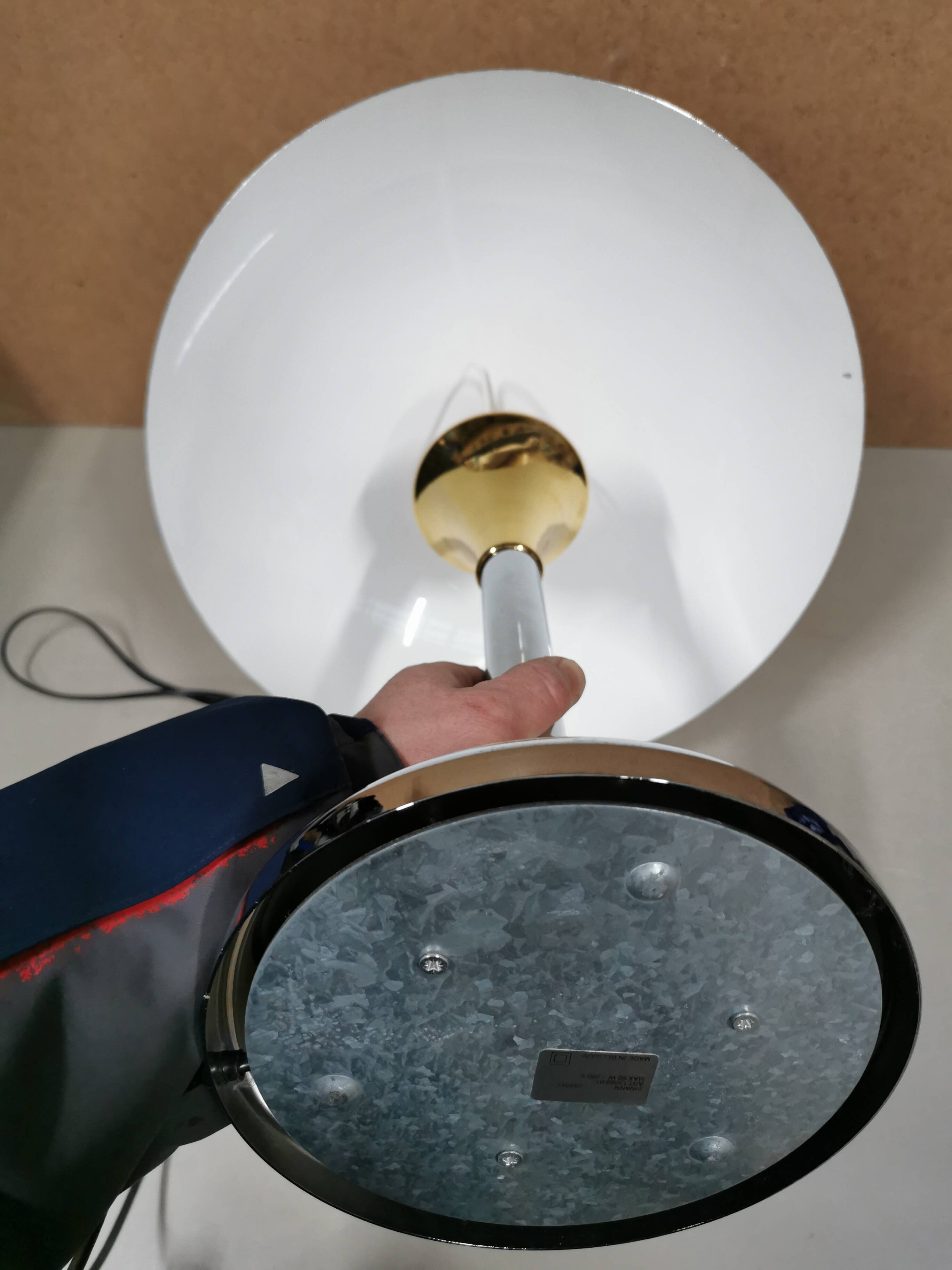 Swann Design Chrome Desk Lamp Vintage Mushroom Liner Lighting