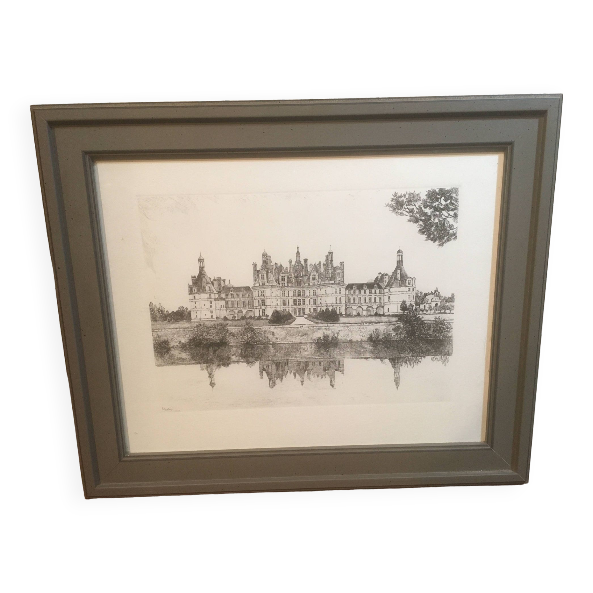 Château de Chambord encadrée  L.Robin 1936