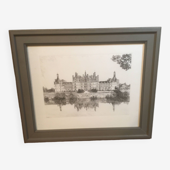 Château de Chambord framed L.Robin 1936