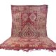 Tapis marocain vintage violet 230 x 402 cm - Tapis en laine berbère ancien fait à la main