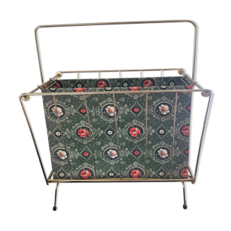 Metal magazine door and vintage oilcloth