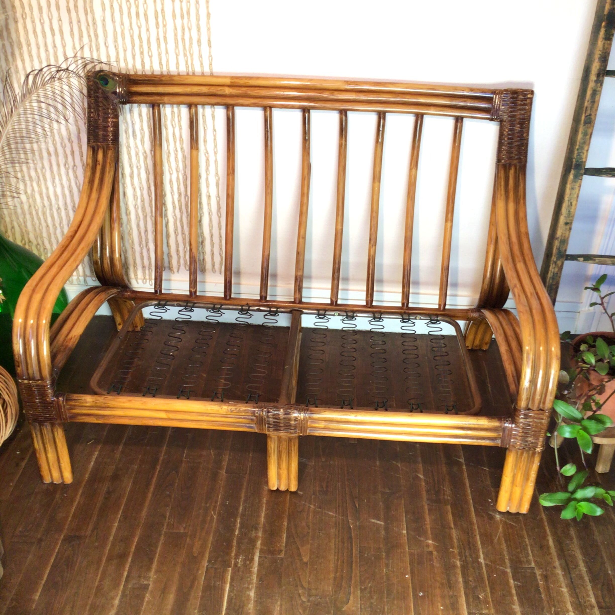 Rattan bench