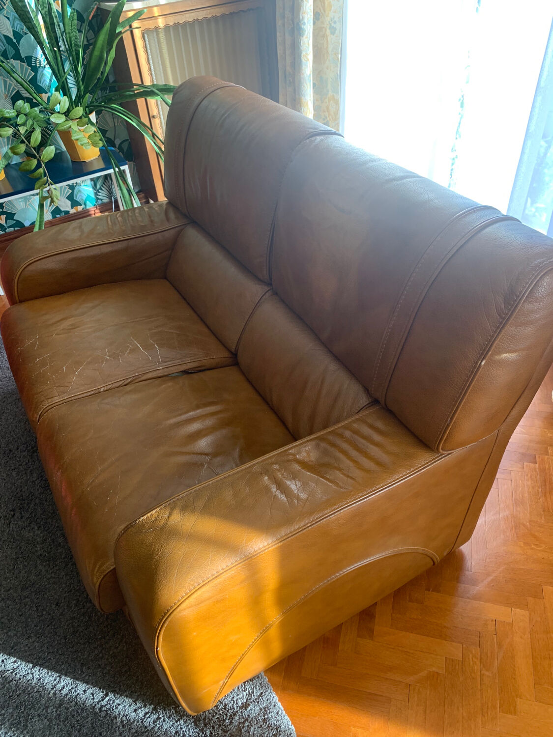Sofa 2 places leather