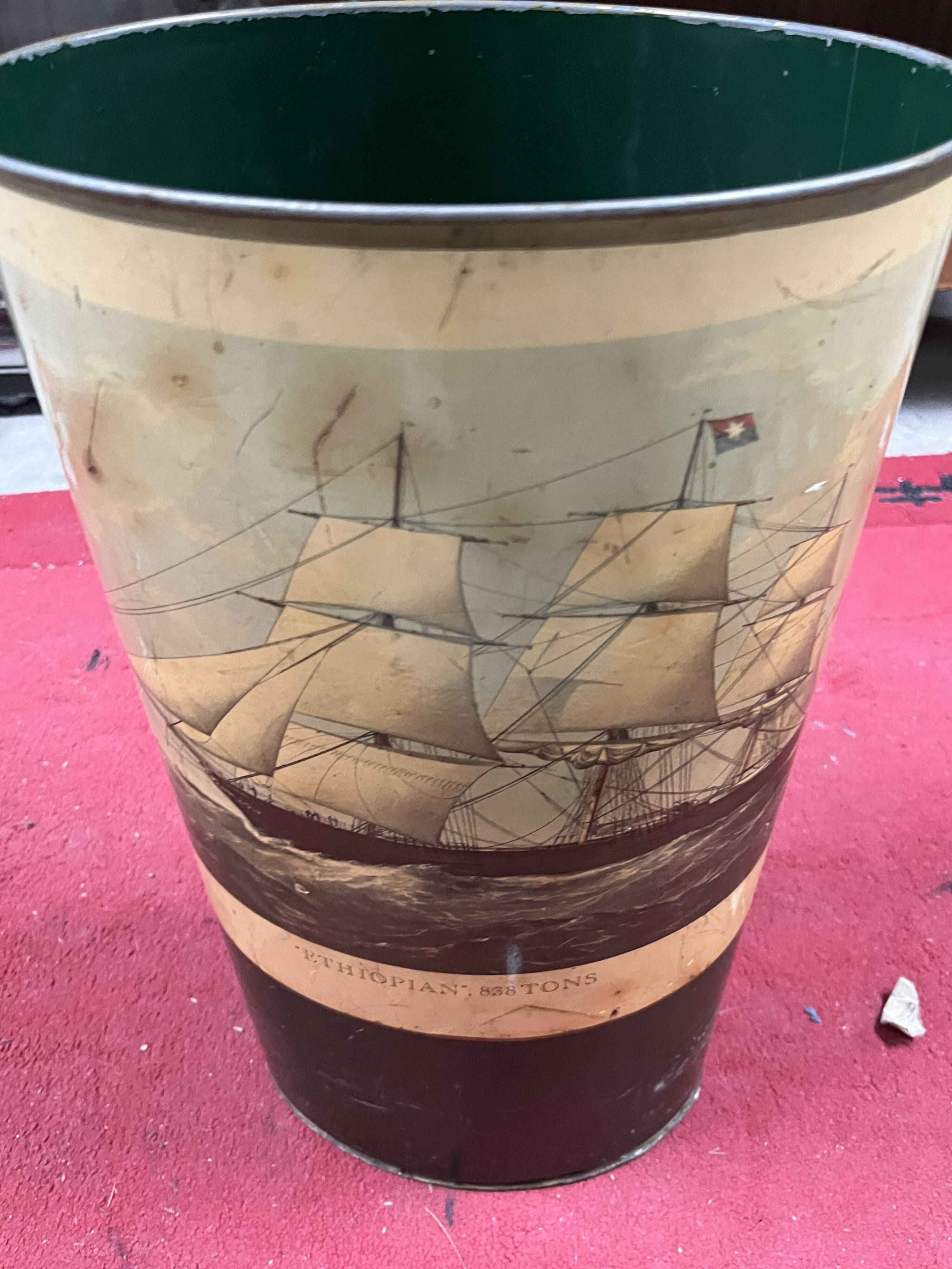 Old office wastebasket