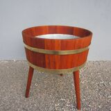 Mid-century Scandinavian solid teak planter