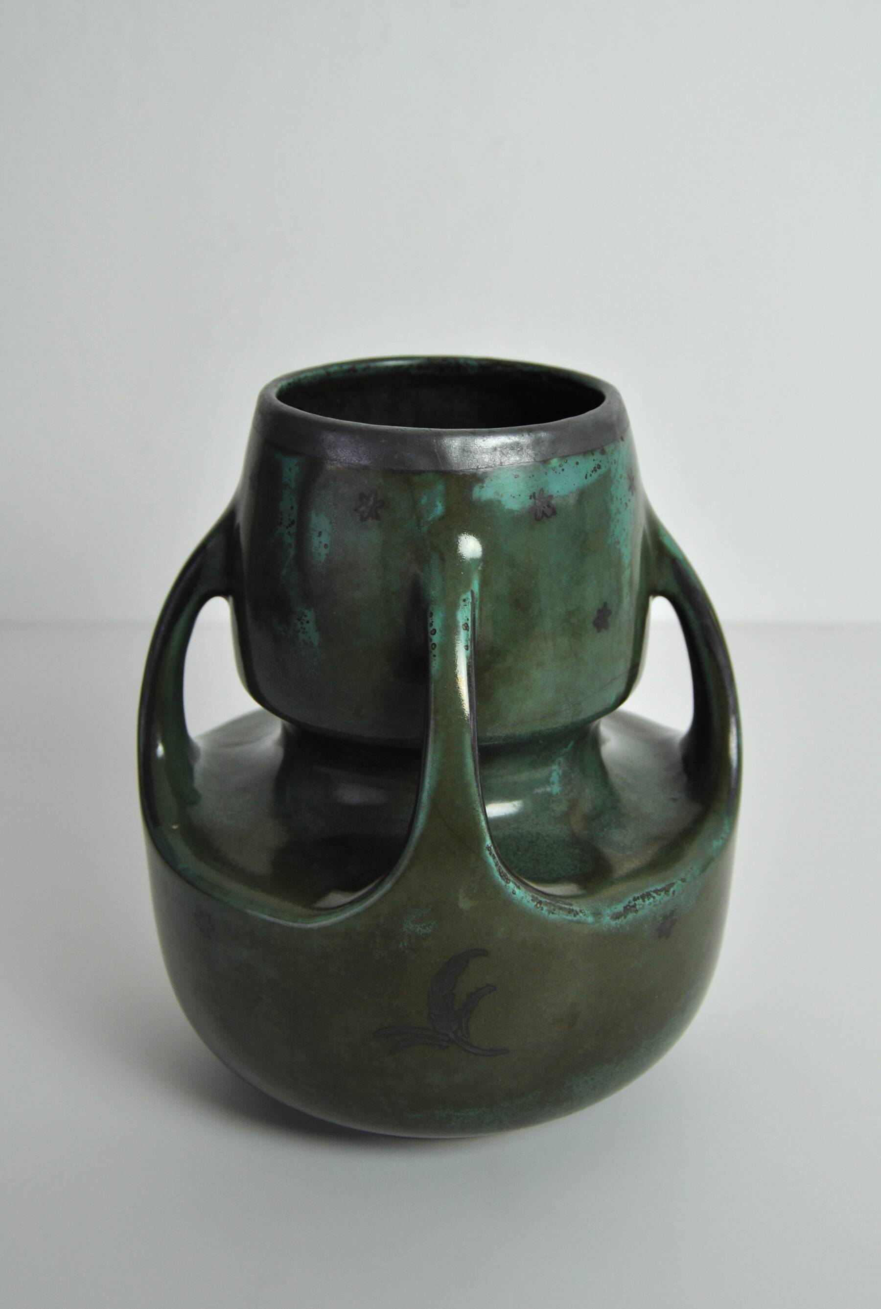 Vase en céramique Art Déco d'Arabia Finland – années 1940-1950