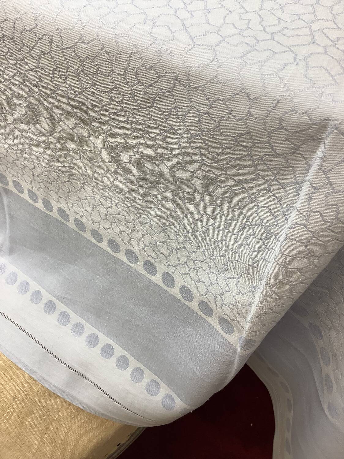 Vintage nappe & serviettes damassés monogramme