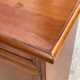 Solid wood bedside table with drawers and door
