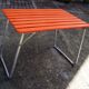 Table of camping vintage metal and wood folding indoor outdoor