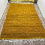 Traditional yellow Moroccan wool rug size 150 x 250 cm