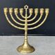9-branch candlestick (Hanoukia) in brass.