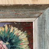 Tableau ancien nature morte fleurs