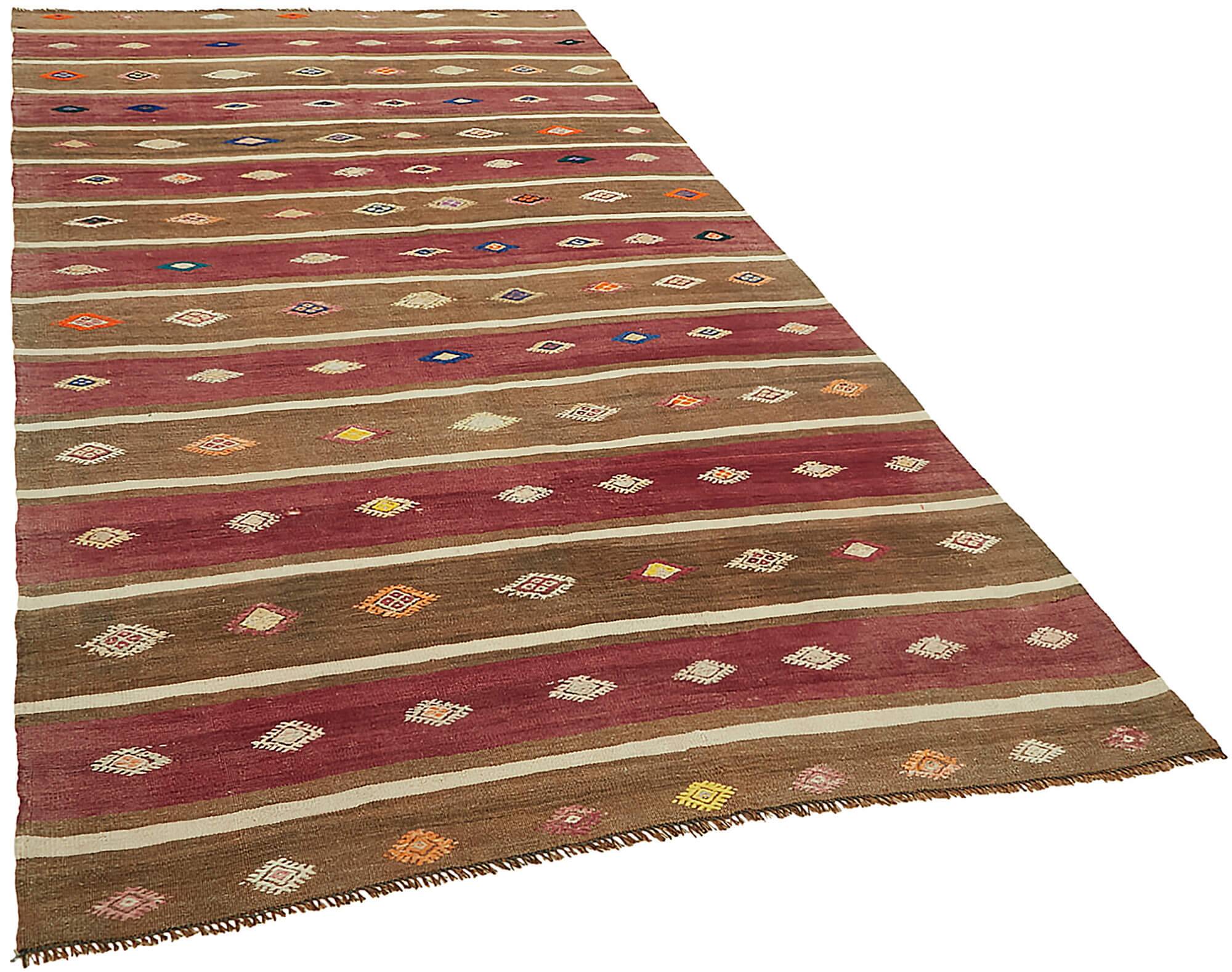 Turkish Handmade Vintage Anatolian Kilim 167 cm x 293 cm