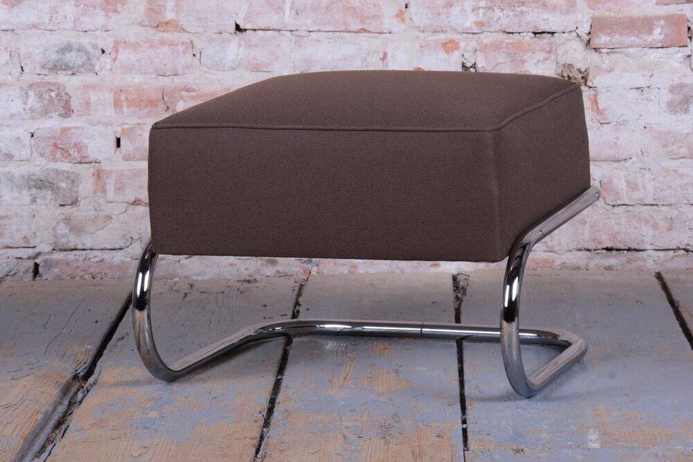Bauhaus Stool in Chrome and Steel by Robert Slezák, Czech, 1930s