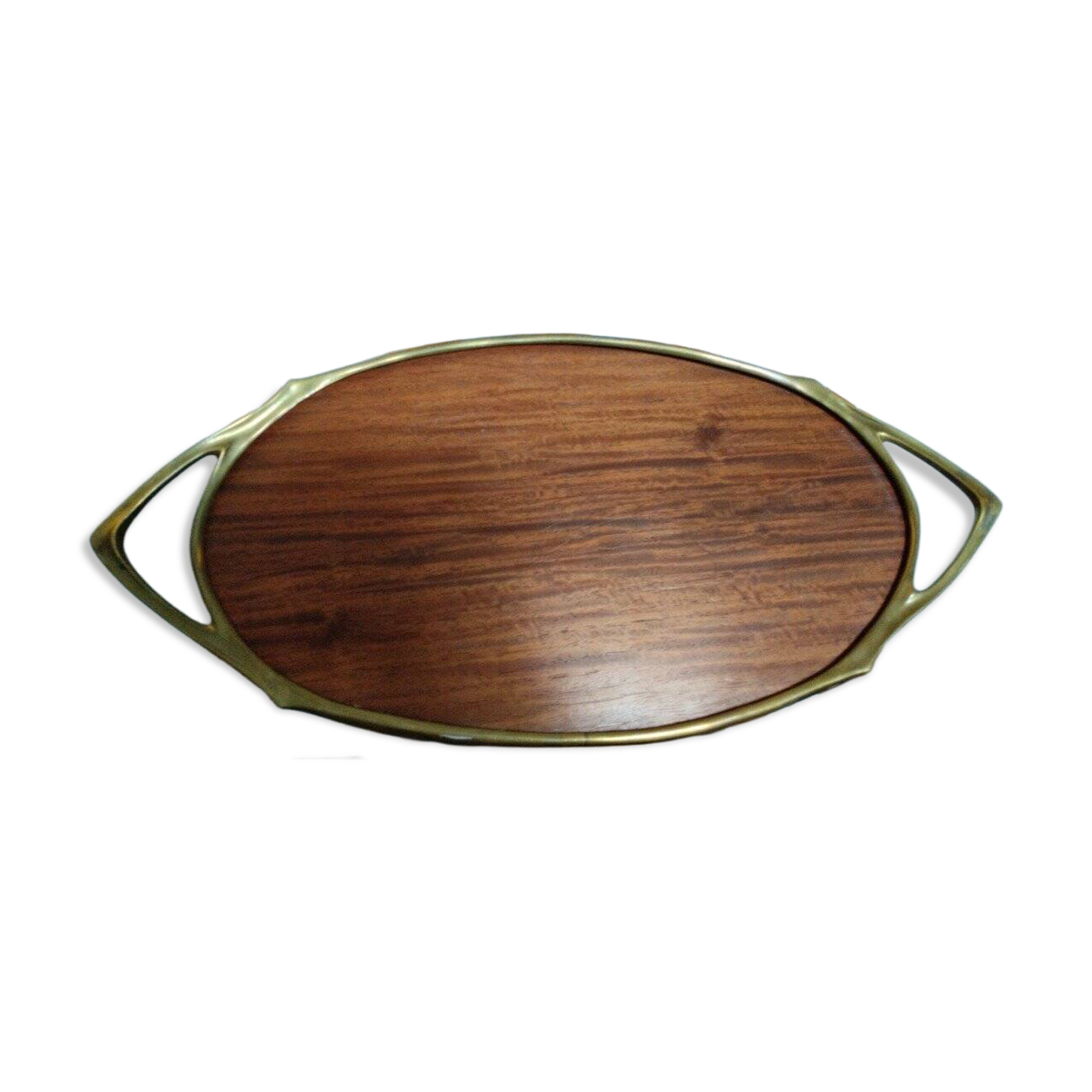 Plateau - Bronze et Acajou - Maurice Dufrêne- V. 1900.