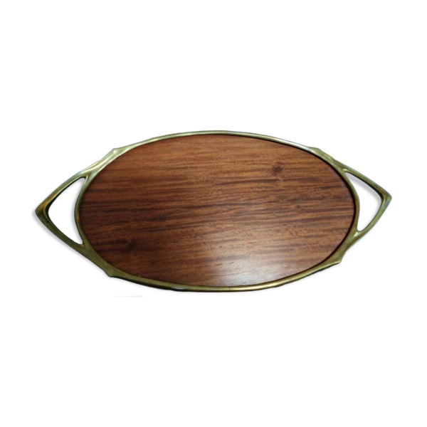 Plateau - Bronze et Acajou - Maurice Dufrêne- V. 1900.