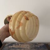 Wall light in marbled opaline