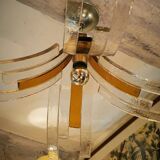 Glass paste chandelier circa 1970
