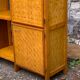 Bamboo cabinet woven and modular pine vintage 1960