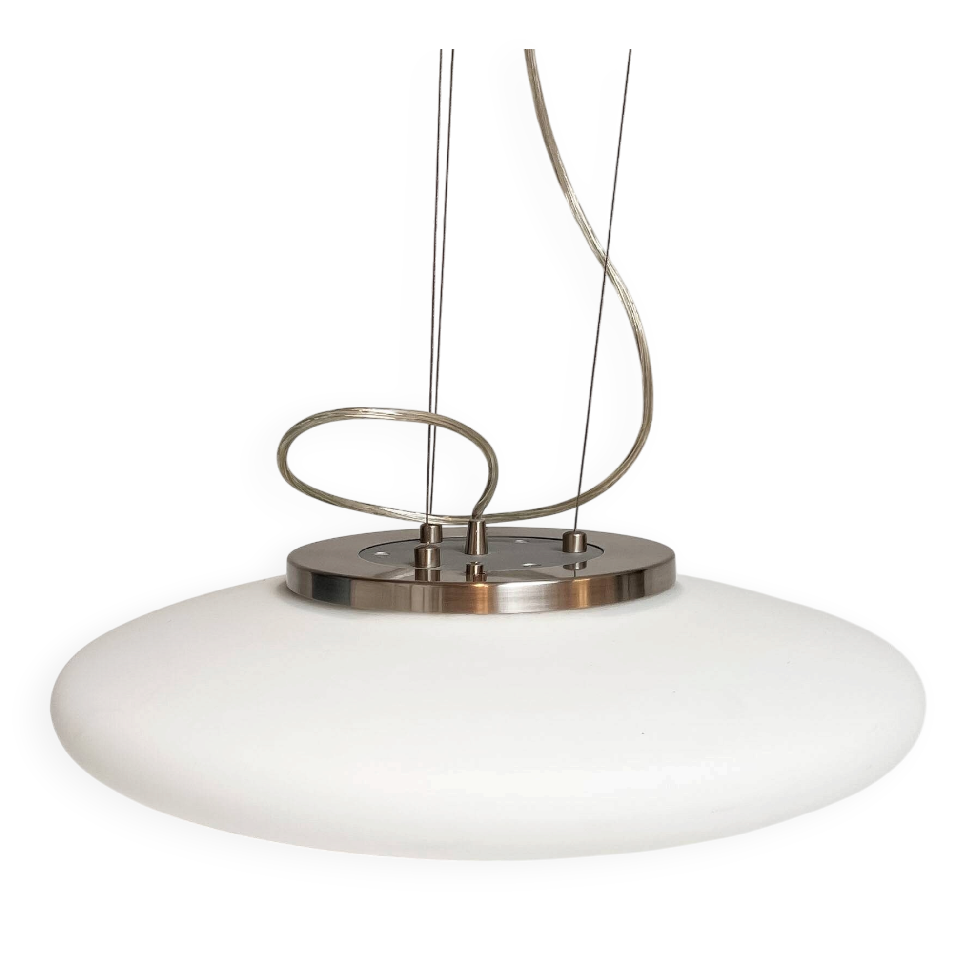 Opal glass Zoxx pendant lamp, 1990s