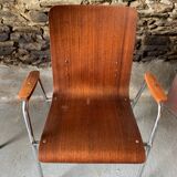 Ensemble de 6 fauteuils - Bois & métal -