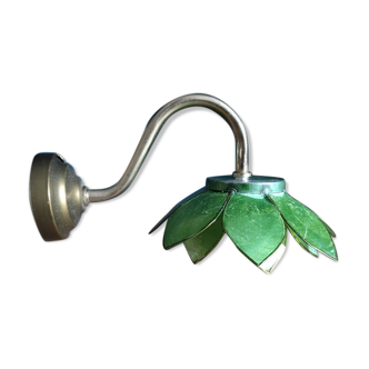 Wall lamp lampshade mother-of-pearl flower support brass Dp 0322005