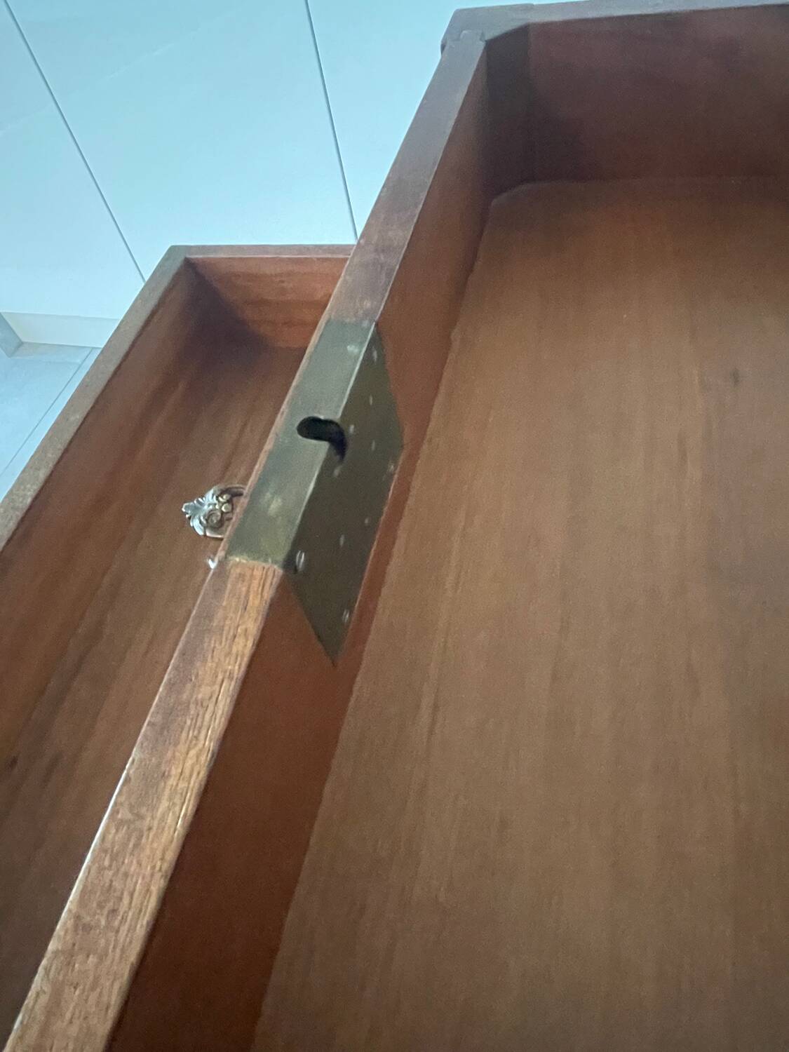 Directoire marquetry console in mahogany