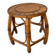 Table d’appoint  ronde en bambou vintage