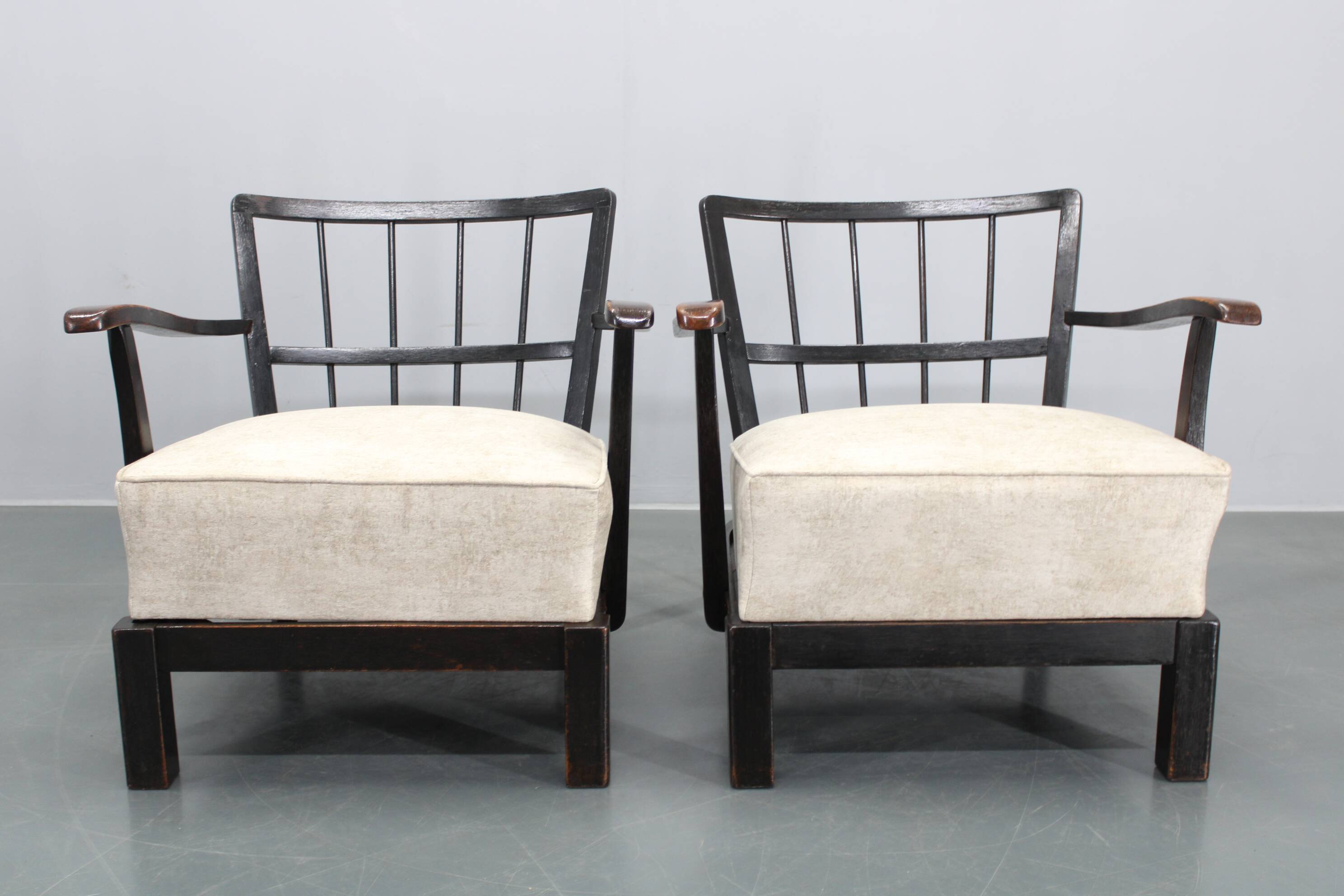 1940s Pair of Restored Thonet Armchairs , Czechoslovakia