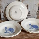 Six earthenware plates of Digoin and Sarreguemines 40s