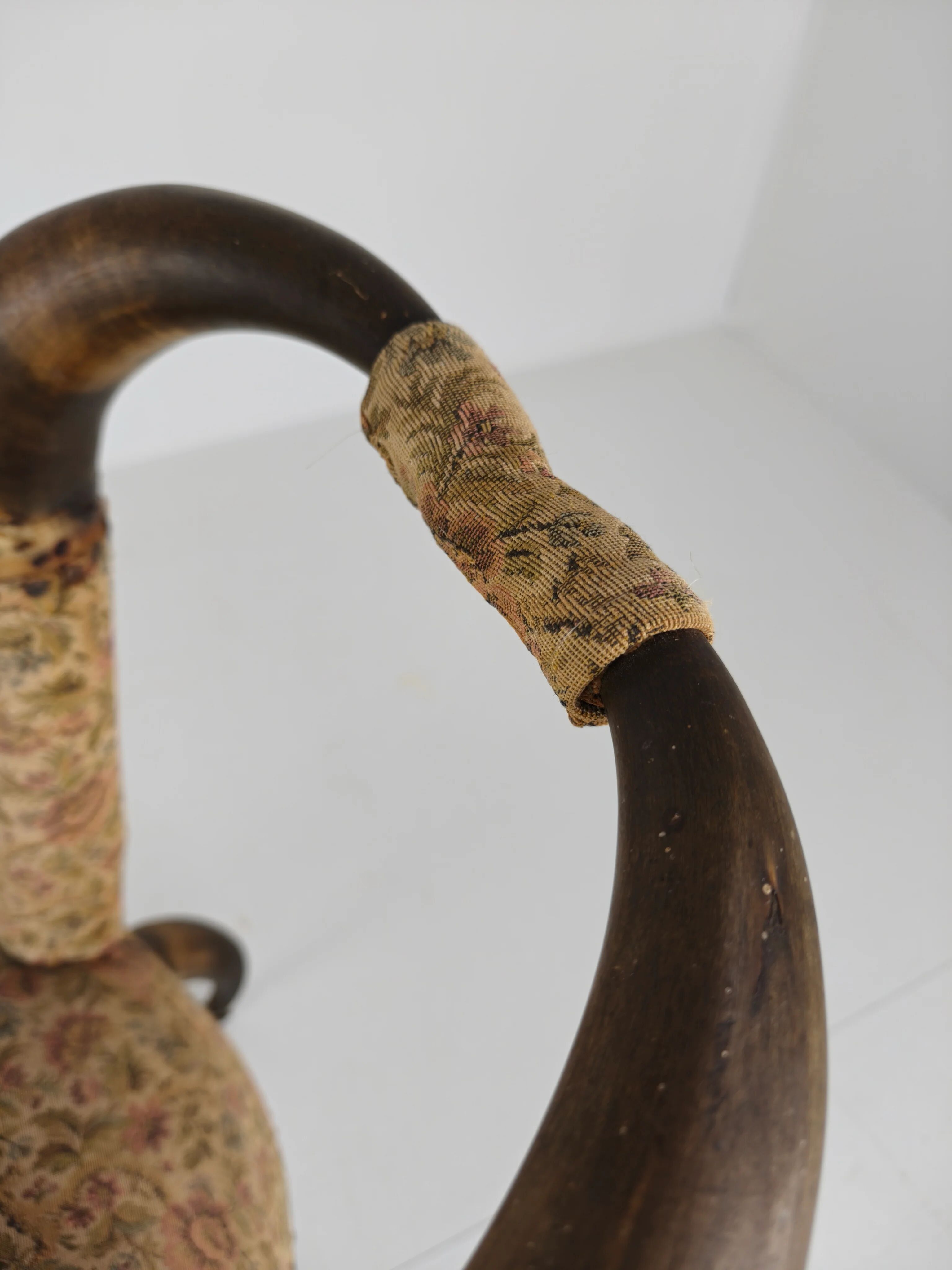 Rare 19th century highly decorative bull horn armchair (1870)