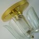 Limburg flush mount model a475 3031 flower-shaped glass shade and brass 70s
